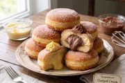 Custard Cream Donuts — Classic Vanilla & Chocolate