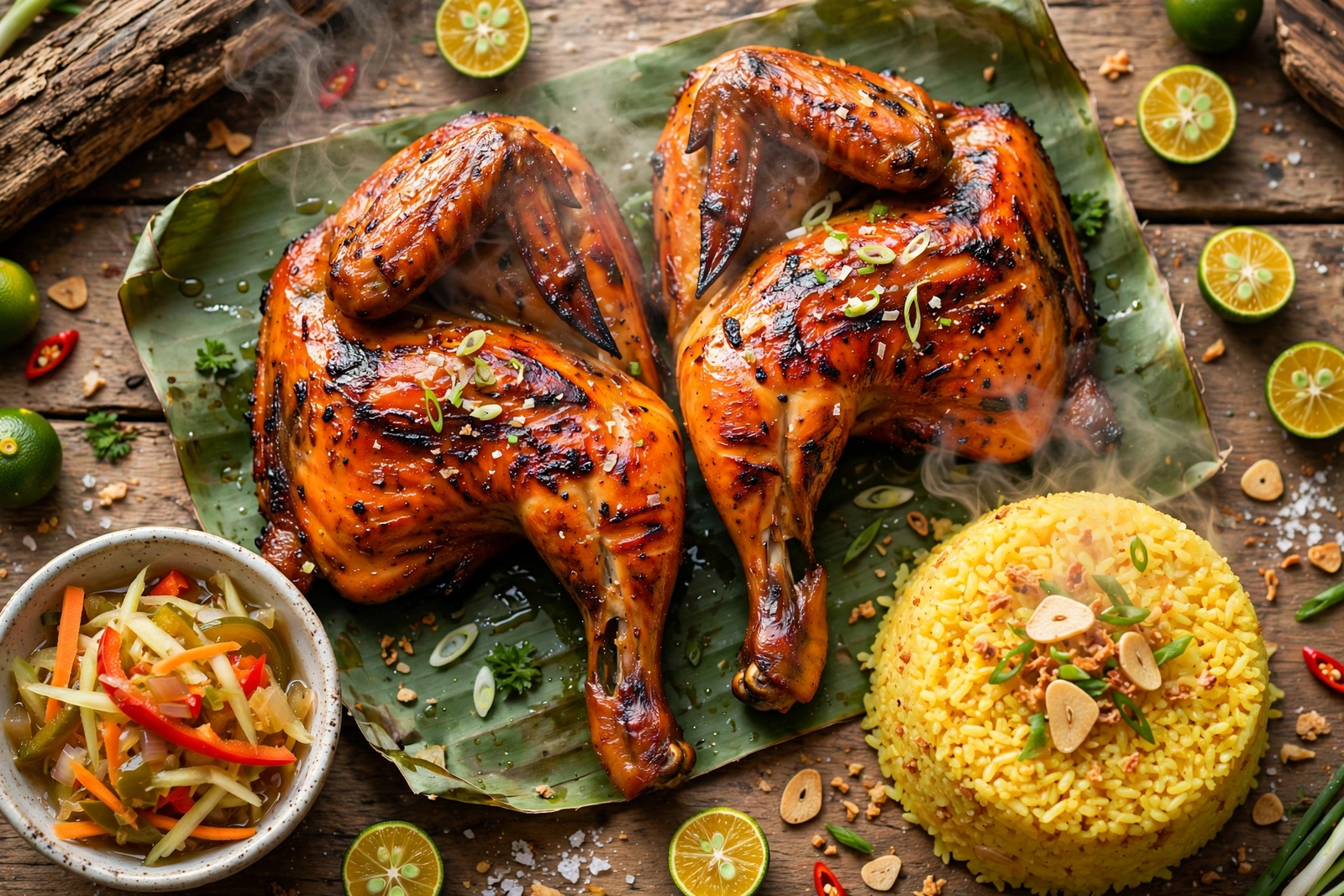 Chicken Inasal with Garlic Java Rice & Atchara
