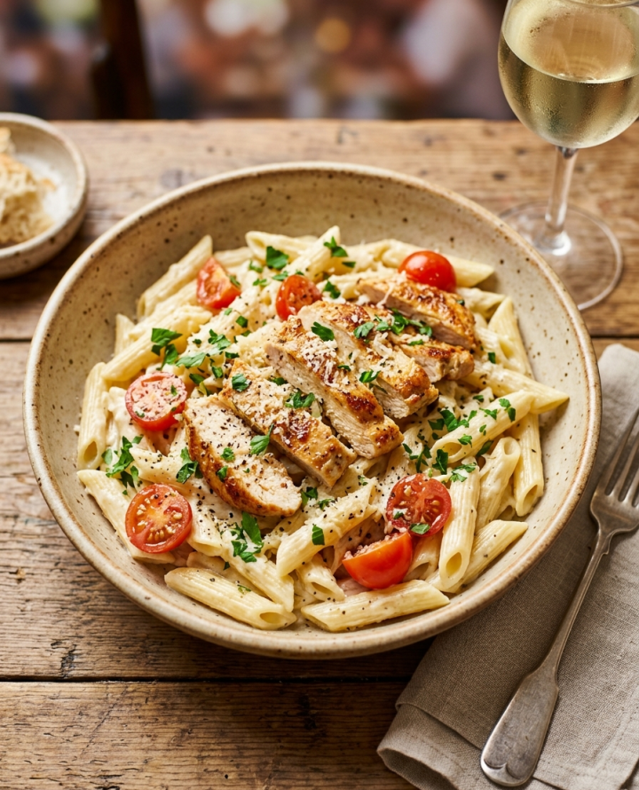 Creamy Garlic Chicken Pasta