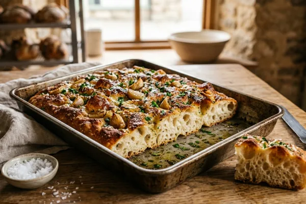 The Ultimate No-Knead Garlic Butter Focaccia